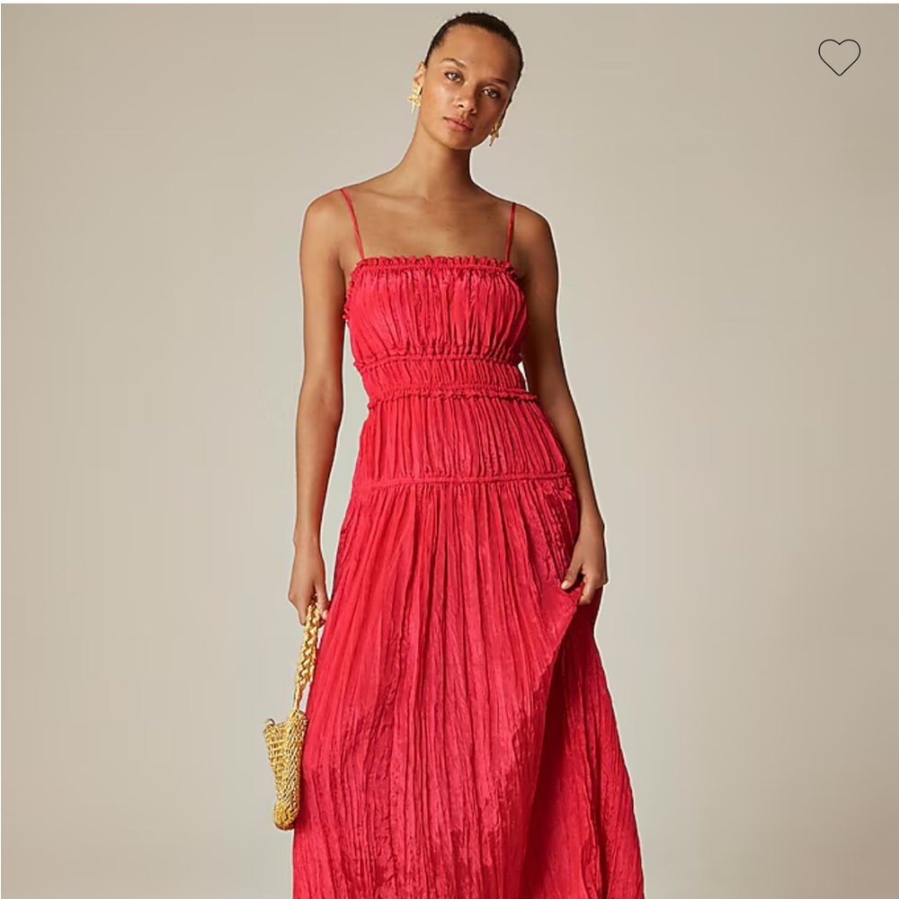 J. Crew strawberry Red Maxi Dress